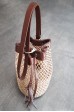 Bag Rattan With Leather