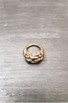 Brass Braidy Ring in Gold Planted