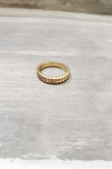 Gear Ring 1 Line in Gold Plated