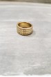 Gear Ring 2 Line in Gold Plated