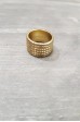 Gear Ring 3 Line in Gold Plated