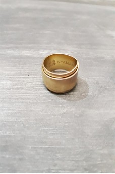 Silver Ring Double Side in Gold Plated
